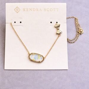 Kendra Scott x LoveShackFancy Gold Elisa Necklace BLUE ROMANCE BLOOMING